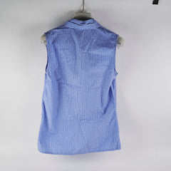 Louis Vuitton Slesveless Lavaliere Blouse Blue Size 34