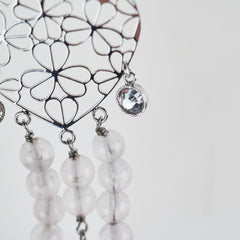 Christian Dior Heart Pink Clip On Earrings Costume Jewellery