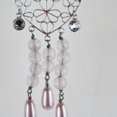 Christian Dior Heart Pink Clip On Earrings Costume Jewellery