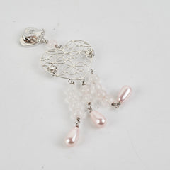 Christian Dior Heart Pink Clip On Earrings Costume Jewellery