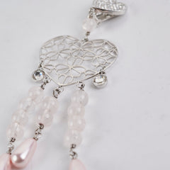 Christian Dior Heart Pink Clip On Earrings Costume Jewellery