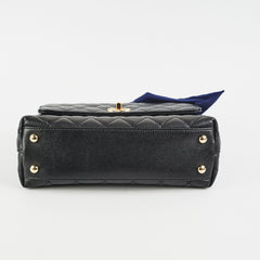 Chanel Small Coco Handle Caviar Black