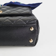 Chanel Small Coco Handle Caviar Black