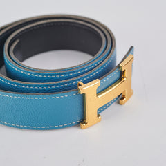 Hermes Constance Reversible Belt 30mm (Blue/Black)