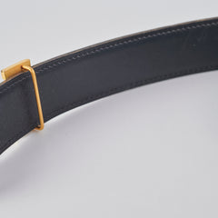 Hermes Constance Reversible Belt 30mm (Blue/Black)
