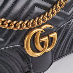 Gucci Small Marmont Shoulder Bag Black
