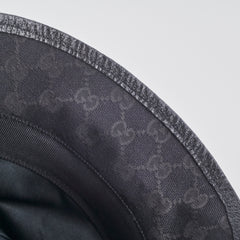 Gucci Monogram GG canvas Fedora Hat Small Black 57cm