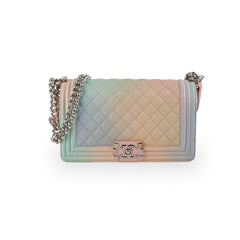 Chanel Caviar Old Medium Boy Rainbow