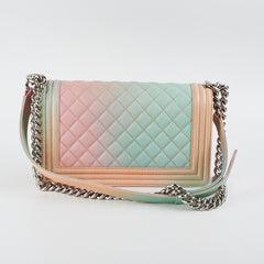 Chanel Caviar Old Medium Boy Rainbow