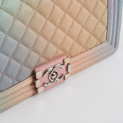 Chanel Caviar Old Medium Boy Rainbow