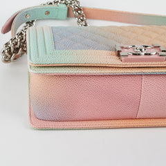 Chanel Caviar Old Medium Boy Rainbow