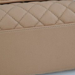 Chanel Medium Caviar Coco Handle Beige (Lizard embossed top handle)