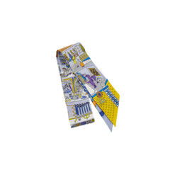 Hermes Silk Twilly Blue/Yellow