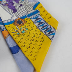 Hermes Silk Twilly Blue/Yellow