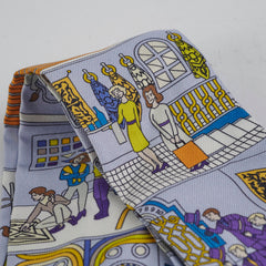 Hermes Silk Twilly Blue/Yellow