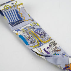Hermes Silk Twilly Blue/Yellow