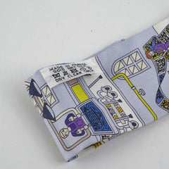 Hermes Silk Twilly Blue/Yellow