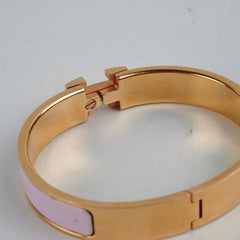 Hermes Clic H Bracelet GM Size - Rose Dragree