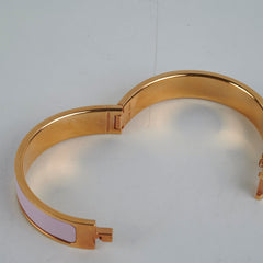Hermes Clic H Bracelet GM Size - Rose Dragree