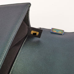 Chanel Small Iridescent Green Goatskin Boy