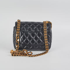 Chanel Seasonal Square Flap Lambskin Black