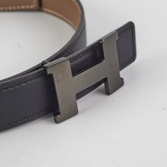Hermes Ceinture Mini Constance Reversible Sift/Epsom Belt 24 So Black (Size 80) - Black/Etoupe