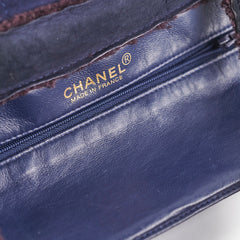 Chanel Vintage Suede Tote Navy