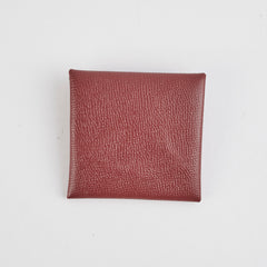 Hermes Bastia Coin Purse Rouge H C Stamp