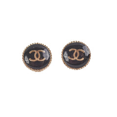 Chanel Vintage Style Round Stud Earrings
