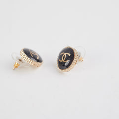 Chanel Vintage Style Round Stud Earrings