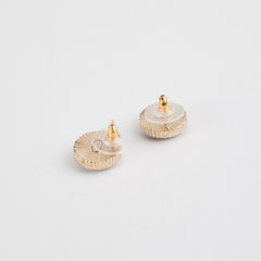 Chanel Vintage Style Round Stud Earrings