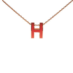 Hermes Pop H Pendant Necklace Orange