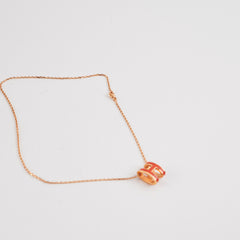 Hermes Pop H Pendant Necklace Orange
