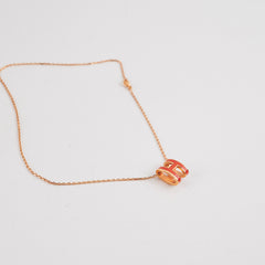Hermes Pop H Pendant Necklace Orange
