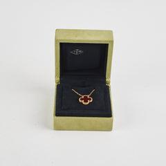 Van Cleef & Arpels Vintage Alhambra Carnelian Necklace 2020