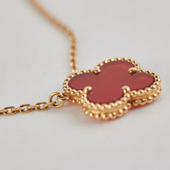 Van Cleef & Arpels Vintage Alhambra Carnelian Necklace 2020