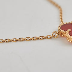 Van Cleef & Arpels Vintage Alhambra Carnelian Necklace 2020