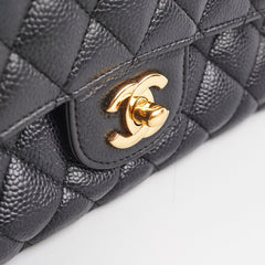 ITEM 21 - Chanel Caviar Medium/Large Double Classic Flap Black