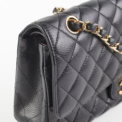 ITEM 21 - Chanel Caviar Medium/Large Double Classic Flap Black