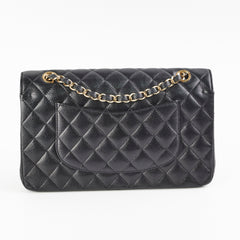 ITEM 21 - Chanel Caviar Medium/Large Double Classic Flap Black