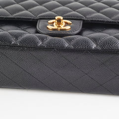 ITEM 21 - Chanel Caviar Medium/Large Double Classic Flap Black