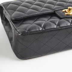 ITEM 21 - Chanel Caviar Medium/Large Double Classic Flap Black