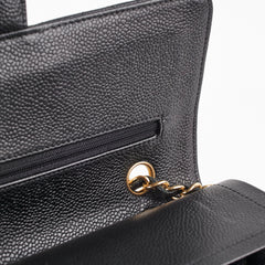 ITEM 21 - Chanel Caviar Medium/Large Double Classic Flap Black