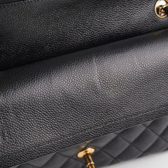 ITEM 21 - Chanel Caviar Medium/Large Double Classic Flap Black