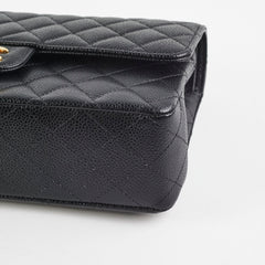 Chanel Caviar Medium/Large Double Classic Flap Black 2022