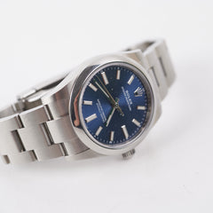 Rolex Oyster Pepetual 34mm Watch Blue