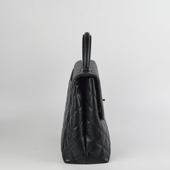 Chanel Vintage Large Kelly Caviar Black