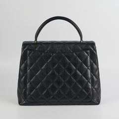 Chanel Vintage Large Kelly Caviar Black