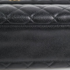 Chanel Vintage Large Kelly Caviar Black