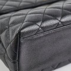 Chanel Vintage Large Kelly Caviar Black